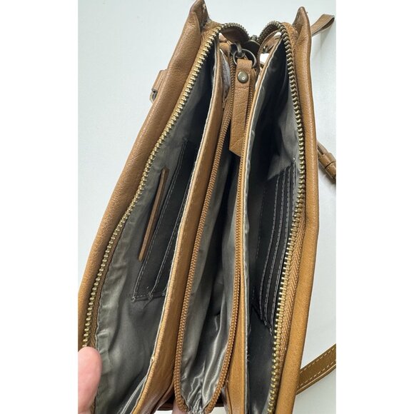 Lucky Brand Women's Brown Leather Crossbody Bag - Picture 9 of 16